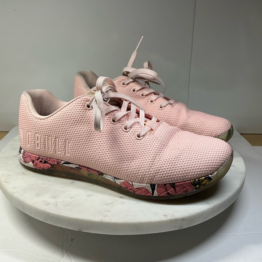 Nobull Womens Size 10.5 Outwork Pink Rose Butterfly Workout Athletic Shoe